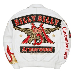 <span class=keywords><strong>Veste</strong></span> <span class=keywords><strong>en</strong></span> peau de mouton <span class=keywords><strong>en</strong></span> gros OEM pour hommes, logo personnalisé de rue, strass, <span class=keywords><strong>veste</strong></span> aviateur <span class=keywords><strong>en</strong></span> <span class=keywords><strong>cuir</strong></span> véritable pour hommes - Product Image 1