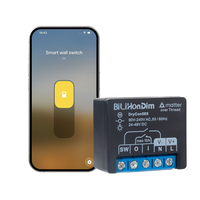 Interrupteur mural numérique Bilihondim à contact sec, certifié Matter, 1 canal, 200W, garantie d'un an, compatible Google Assistant