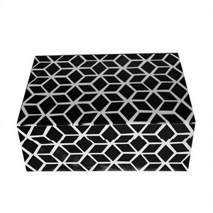 <b>Rectangular</b> Flower Pattern Eco-friendly Wood Home Decor Storage Accessory Jewellery Box - Product Image 2