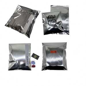 Sacs d'expédition en aluminium personnalisés avec logo brillant/mat argenté 6x9 10x13 12x15,5 14,5 X 19 pour l'emballage de vêtements - Product Image 2