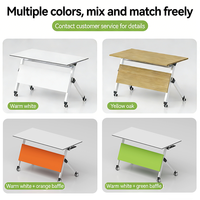 Table de conférence modulaire combinable en bois pour bureau, école, hôtel, réunions, formations, ordinateur portable, pliable