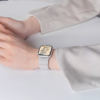 Bracelet magnétique en silicone en forme de I pour Watch S10 Génération Trois, largeur de bande 42/46 mm, conception à trois maillons et deux sections