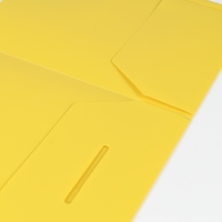 Classeur de projet recyclable A4 A5 B5 Deux poches Conception d'étiquettes transparentes 0.5mm Matériau PP Cadeau d'entreprise Ouvert à plat