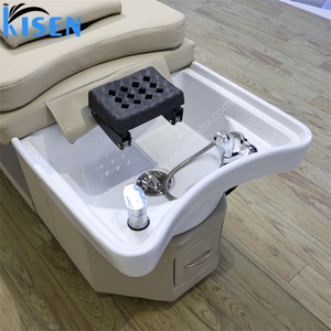 KISEN Silla de Lavado de Cabello para Salón de Belleza, con Masaje y Terapia de Agua, Cama de Champú y Masaje con Lavabo, en Oferta - Product Image 4