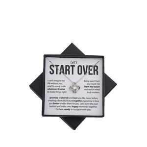 Collier Pendentif Classique Personnalisé en Cuivre Creux, Technique de Coulée, Zircon Blanc, Boîte Cadeau, Carte Message, Bijou Nouveauté, Cadeau - Product Image 1