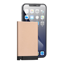 Dompet logam saku ramping minimalis pria, gaya baru, dompet kartu kredit aluminium RFID