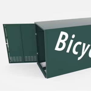 خزانة دراجات خارجية مخصصة من الفولاذ SGCC مقاومة للماء مطلية بالبودرة بسمك 1.5 مم مخزن دراجات مينجواي BK91912 - Product Image 1