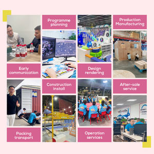 <span class=keywords><strong>Ensemble</strong></span> de terrain de jeu intérieur coloré sur le thème Morandi pour enfants, équipement d'activité combiné d'escalade blanc doux pour utilisation dans les centres commerciaux - Product Image 6