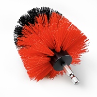Brosse de nettoyage multi-usages DB010 Premium à poils torsadés, rigide moyenne, avec tige hexagonale de 1/4 po pour nettoyeur électrique, idéale pour les jantes de voiture