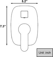 HOMEDEC HD-V046 Robinet de douche multifonction en laiton brossé doré avec jets pluie et doux, design moderne