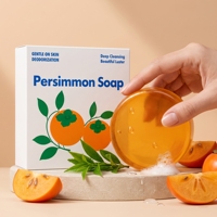 Savon au kaki, mousse riche, déodorant frais, non desséchant après lavage, pour cheveux et corps, parfum léger aux fruits, herbes naturelles, contrôle des odeurs corporelles