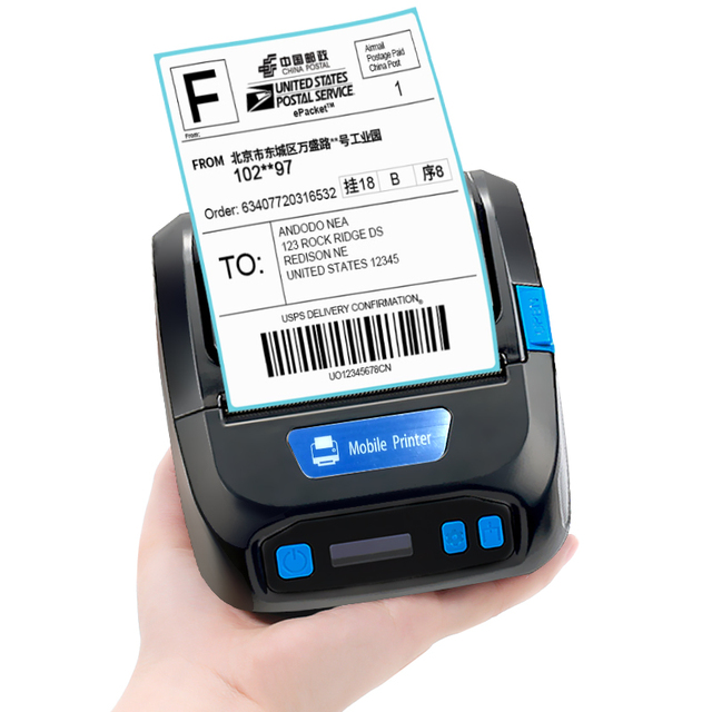 3inch Mini Portable 80mm Mobile Thermal Label Printer Compatible With Android IOS Wireless Printer TPL80