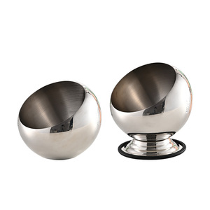 Round Stainless Steel <b>Ashtray</b> Small With Base Windproof For Bars KTVs Internet Cafes - Product Image 4