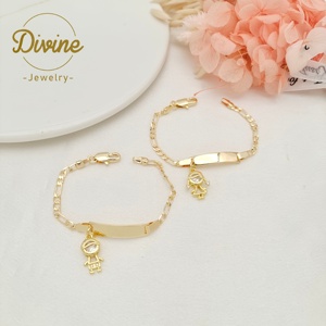 Grazioso Ciondolo Regolabile Placcato Oro per Bambini, Bracciale con Catena Figaro, Gioielli Impermeabili per Ragazzi <span class=keywords><strong>e</strong></span> Ragazze, Idea Regalo - Product Image 6