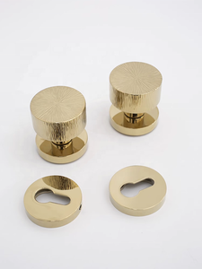 חם למכירה בית מלון יוקרה למכירה בית מלון מוזהב מלוטשת פליז מוצק כסף כרום מנעול דלתות פנים - Product Image 3