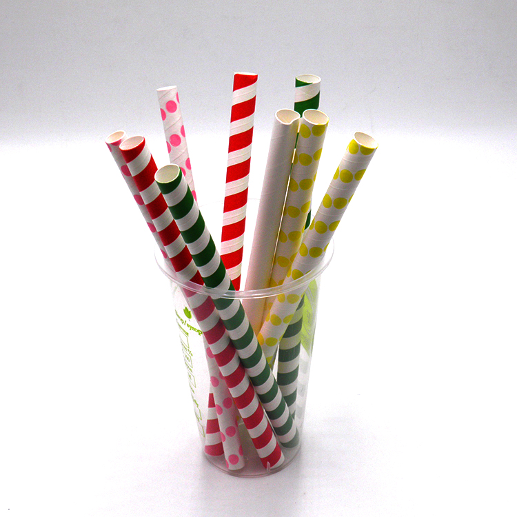 Disposable Sturdy Individually Wrapped Paper Drinking Straw for Juice Coffee