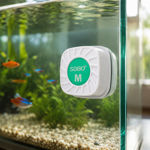 Pembersih Kaca Akuarium Magnetik Mini Sikat Pembersih Alga Dua Sisi untuk Tangki Ikan - Product Image 6