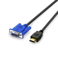 Cable Adaptador Convertidor HDMI a VGA Chapado en Oro de 1.5M para Monitor de Computadora y Proyector HDMI, Precio de Fábrica