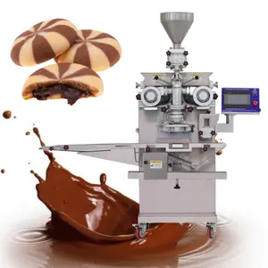 Beikn üç Hoppers otomatik çikolatalı kurabiye kalıbı makine çift dolum çerezler Mochi Encrusting şekillendirme makinesi fabrika tedarikçisi