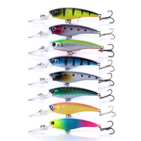 Leurre de pêche artificiel de haute qualité, 9 cm, 8 g, en plastique dur, pour eau douce et eau salée, Jerkbait Minnow coulant