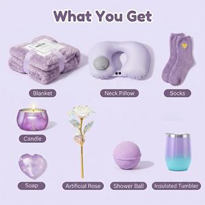 Lunaire Purple, Regalos de Autocuidado para Mujer, Caja de Regalo de Spa Relajante con Manta Suave, Regalo Único de Navidad o Día de la Madre para Ella - Product Image 3