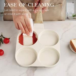 Smartpan Poêle à frire antiadhésive en <span class=keywords><strong>aluminium</strong></span> à 4 trous de haute qualité pour œufs au plat et hamburger - Product Image 5