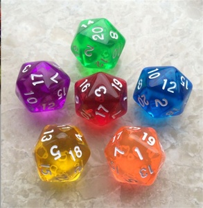 DND Factory Wholesale Acrylic Polyhedral 20 Face Single 20 Sided Marble Dice - Product Image 5