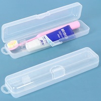 SUNSHING Boîte de rangement colorée pour ranger les brosses à dents couverts Transparent voyage extérieur Portable porte-brosse à dents avec crochet