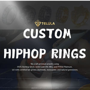 moissanite Vòng S925 bạc mạ vàng GRA chứng nhận moissanite vượt qua Kim Cương thử nghiệm hip hip người đàn ông moissanite Vòng - Product Image 6