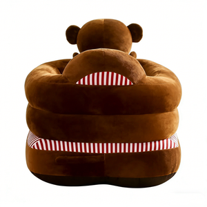 Asiento de aprendizaje para bebés con diseño de mono personalizado, sofá de peluche para bebés con forma de mono, silla de apoyo para sentarse para bebés, asiento de peluche para bebés con forma de mono - Product Image 3