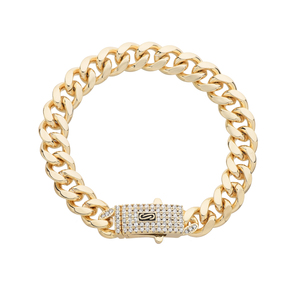 Bracciale Monaco Hip-Hop in Rame di Alta Qualità Placcato Oro 14k, Gioielli alla Moda per Uomo e Donna - Product Image 6