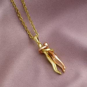 Joyería de Moda 2026, Colgantes Creativos para Parejas, Conjunto de Accesorios Versátiles, Cadena de Bambú Personalizada de Acero Inoxidable para Mujer - Product Image 2