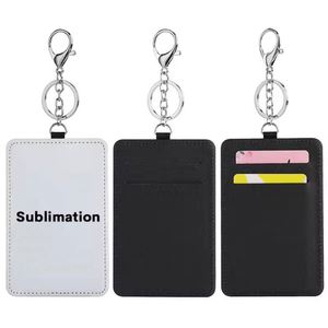 Promotion Sublimation ID Card Holder for <b>Name</b> Badge Work Card Office Business Gifts Sublimation Blank Pu Leather Id Badge Holder - Product Image 2