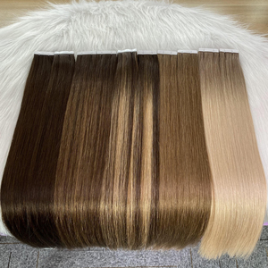 Extension a Nastro di Alta Qualità con Cuticole Intatte Capelli 100% Umani Colore Naturale Nastro Adesivo in PU - Product Image 3