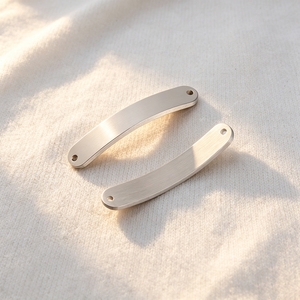 Hot Selling Blank Engravable Stainless Steel Tag, <b>Metal</b> Brand Plate for Handbags <b>Wallets</b> Textile Accessories - Product Image 5