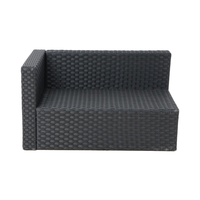 Ensemble de canapés d'extérieur modernes et confortables 9 places en rotin tressé durable résistant aux UV pour jardin, salle à manger, salon, cour et appartement