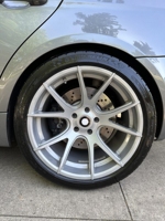 Rines Forjados Triples Cromados CF5V Personalizados de 19/20'' con Diseño Cóncavo Profundo y Radios CNC para Mustang S550, Tesla, 370Z, WRX, Audi y Corvette