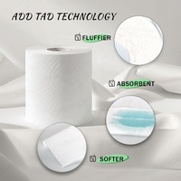 Papier toilette 3 plis 48 rouleaux 500 feuilles par rouleau Grand paquet Pulpe de bois vierge Papier toilette pour salle de bain Achat en gros pour distributeur importateur