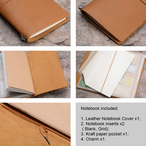 LABON Journal de voyage personnalisé fait main Journal de voyage en cuir rechargeable imprimé