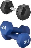 Ensemble d'haltères hexagonaux bon marché de 10 lb à 55 lb en caoutchouc
