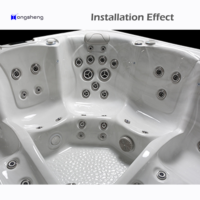 Kit de jets de spa pour jacuzzi portable moderne de haute qualité, en acier inoxydable 304, 40 jets, capacité de 50 à 59 gallons, massage combiné, garantie 3 ans