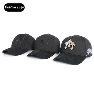 Trong Kho G5 Chất Lượng Thiết Kế Cong Brim Bông 5 Bảng Điều Chỉnh Da Lộn Hat Nhà Sản Xuất Với Biểu Tượng Tùy Chỉnh Satin Lót Mũ Bóng Chày Cho Nam Giới - Product Image 5