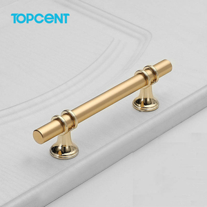 TOPCENT Gold Handle Modern Simple Styles Pull Cabinet Handle Black guardaroba maniglie dell'armadio da cucina - Product Image 3