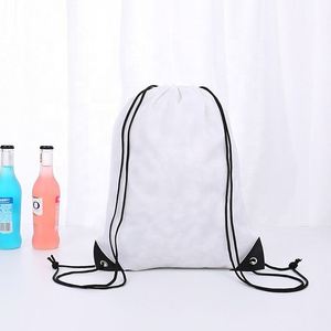 Bolsa con cordón Ulikeke de venta de fábrica, bolsa grande azul para deportes y lavandería, bolsas de poliéster rosas para zapatos, bolsas antipolvo para baloncesto para uso exterior - Product Image 4
