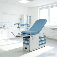 Lit d'accouchement électrique réglable Hochey Medical avec tiroirs, mobilier hospitalier, table d'examen gynécologique