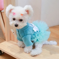 Luxueux ours en peluche chiot vêtements Floral perle dentelle Tweed jupe rouge à lèvres laine jupe gris étoile en mousseline de soie jupe mignon fait Polyester