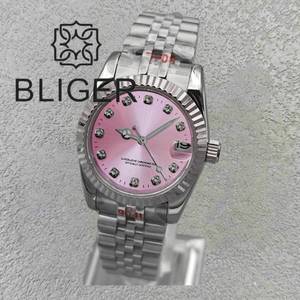 Reloj Mecánico para Dama Bliger con Logotipo Personalizable, Movimiento NH15, Reloj de Lujo para Dama, Resistente al Agua 10 <span class=keywords><strong>Bar</strong></span>, Caja de Acero Inoxidable de 31 mm - Product Image 4