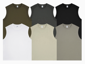 Débardeur de sport pour hommes, tricot surdimensionné, col rond, sans manches, respirant, pour l'entraînement - Product Image 6