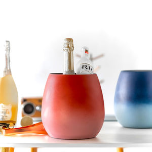 Seau à glace unique de 5 L grande capacité, style Art Déco dégradé, pour bar, boissons, bière, bouteilles, refroidisseur métallique, bac à glaçons, seau à <span class=keywords><strong>vin</strong></span> et champagne - Product Image 1