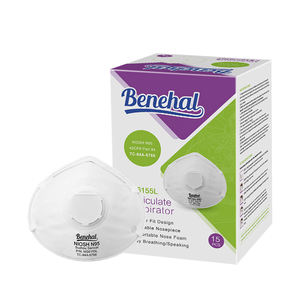 खनन उच्च दक्षता के लिए एन 95 डिस्पोजेबल धूल मास्क के लिए निश। - Product Image 1